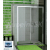 SanSwiss Top-Line TOPS2 Posuvné dvere do niky s pevn.st. 1400x1900 Aluchróm/Mastercar