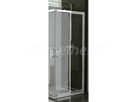 Ronal Top-Line Dvojdielne posuvné dvere 90x190cm, Pravé, Aluchróm/Línia
