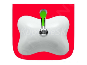 Laufen FLORA KIDS detské umývadielko 45x41x14 cm, s 1 otv. pre batériu v strede, biela/čer