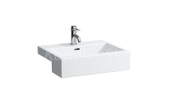 Laufen LIVING CITY Polozápustné umývadlo 55x46x15,5 cm, bez otvoru pre batériu, biela
