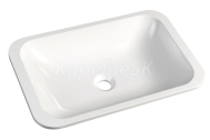 Sapho Japura umývadlo 550x360mm, liaty mramor, biela, zápustne 50135
