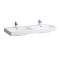 Laufen PRO S Dvojumývadlo 120x46,5x9,5 cm, bez otvoru pre batériu, biela LCC H814966400109