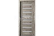 PORTA Doors SET Rámové dvere VERTE PREMIUM D.8 skloMat, 3Dfólia Dub Sibírsky+zárubeň