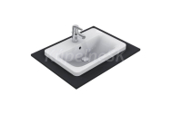 Ideal Standard E504401 CONNECT Umývadlo Zápustné Obdĺžnikové 58x43 cm,s prepadom, Biela