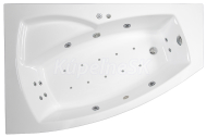 Arttec ARTTEC THALEILA LUXUS 160 x 105 ľavá rohová hydromasážna akrylátová vaňa Biela