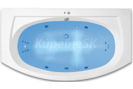 Arttec ARTTEC TITAN SURF + CHROMO 180 x 100 asymetrická hydromasážna akrylátová vaňa Biela