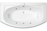 Arttec ARTTEC TITAN SURF 180 x 100 asymetrická hydromasážna akrylátová vaňa Biela