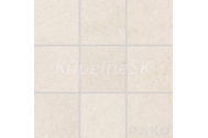 Rako KAAMOS DAK12585 dlažba matná reliéf 9,8x9,8cm,slon.kosť, rekt,mrazuvzd,1.tr.