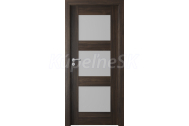PORTA Doors SET Rámové dvere VERTE PREMIUM B.3 skloMat, 3Dfólia Dub Tmavý+zárubeň