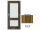 PORTA Doors SET Rámové dvere VERTE PREMIUM C.2 skloMat, 3Dfólia Agát Medový+zárubeň