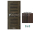 PORTA Doors SET Rámové dvere VERTE PREMIUM D.0 Plné, 3Dfólia Dub Tmavý+zárubeň