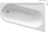 Ravak CHROME akryl.asymetr.rohová vaňa 170x105 P snowwhite CA41000000 +vaň.krycie lišty