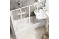 Ravak BeHappy II akryl.asymetr.rohová vaňa 150x75 L snowwhite C981000000 +vaň.krycie lišty