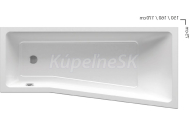Ravak BeHappy II akryl.asymetr.rohová vaňa 160x75 L snowwhite C961000000 +vaň.krycie lišty