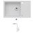 Alveus MERYLL 130 SET kuchynský granit. drez so sifón. 78x48 + batéria SIROS - White/Chróm