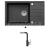 Alveus MERYLL 130 SET kuchynský granit. drez so sifón. 78x48 + batéria SIROS - Black/Chróm
