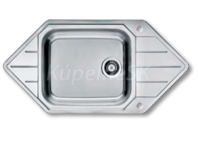Alveus PRAKTIK 130 kuchynský nerezový drez so sifónom 98,5x50 - Satin