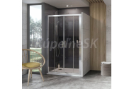 Ravak 10° 10DP4, 4-dielne sprchové dvere do niky 120x190,posuv,BrightAlu,Transp+Cleaner