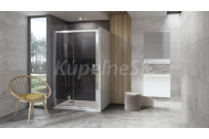 Ravak 10° 10DP2, 2-dielne sprchové dvere do niky 120x190,posuvné, Biela,Transp+Cleaner