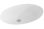 Villeroy & Boch Evana, umývadlo k zabudování zespodu, 500 x 350 mm biela Alpin Ceramicplus