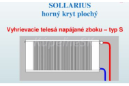 Regulus SOLLARIUS S1/040 hliníkový radiátor napájanie zboku  (v/d) 120/400mm, biely