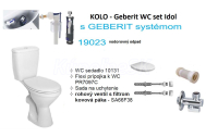 Geberit IDOL WC-kombi 3/6l vodorovný odpad SET+odpad.krk+sedadlo+montáž.sada 19023
