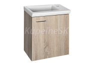 Aqualine ZOJA/KERAMIA FRESH umývadlová skrinka 44x50x23,5cm, dub platin 51046DP