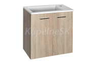 Aqualine ZOJA/KERAMIA FRESH umývadlová skrinka 49x50x23,5cm, dub platin 51047DP