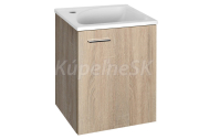 Aqualine ZOJA/KERAMIA FRESH umývadlová skrinka 40x50x32cm, dub platin 51048DP