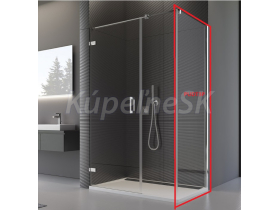 Ronal PurMax PUDT3P Bočná stena s vyrovnávacím profilom, ATYP š.30-100 cm, Chróm/Durlux