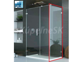 Ronal PURmax PURDT3 Bočná stena s L-kovaním pre dvere, ATYP š.30-100cm, Chróm/Číre