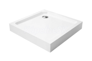 Aquatek SMC MAXI sprchová vanička rohová 80x80x14cm polymérová, Biela sifónakrytka
