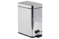 Aqualine SIMPLE LINE odpadkový koš obdĺžnik 5l, leštená nerez