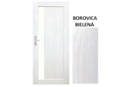 ImperioDoor set interiérové rámové dvere MARGO 1, Sklo, 3DTopDekor Borovica Bielená+Zárubň