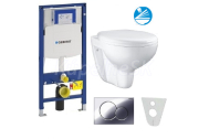 Geberit SET Duofix 111.300.00.5 +WCzávesné BAU CERAMIC Rimless +sedSC+ Sigma01 ChrómLesk