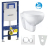 Geberit SET Duofix 111.300.00.5 +WCzávesné BAU CERAMIC Rimless +sedSC+ Sigma20 Biela/Chr