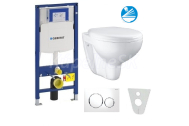 Geberit SET Duofix 111.300.00.5 +WCzávesné BAU CERAMIC Rimless +sedSC+ Sigma20 Biela/Chr