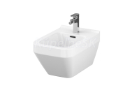 Cersanit CREA Bidet závesný 35,5x33x52cm, Biela Hranatý K114-010