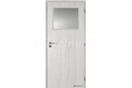 Doornite CPL-Deluxe laminátové interiérové dvere 1/3 SKLO, Brest Biely