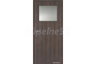 Doornite CPL-Deluxe laminátové interiérové dvere 1/3 SKLO, Dub Kubánsky