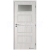 Doornite CPL-Deluxe laminátové interiérové dvere DOMINANT 1 SKLO, Brest Biely, DTD