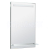 Aqualine LED podsvietené zrkadlo 50x80cm, sklenená polica, gombíkový vypínač