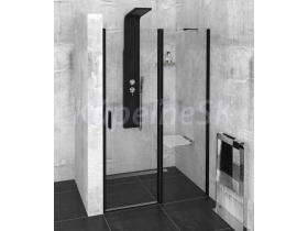 Polysan ZOOM LINE BLACK sprchové dvere do niky 120x190cm s pev. st Číre/Čierna Lietacie dv