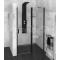 Polysan ZOOM LINE BLACK sprchové dvere do niky 100x190cm s pev. st Číre/Čierna Lietacie dv