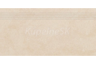 Rako DCP84586 KAAMOS dlažba-schodovka Béžová 39,8x79,8x1cm matná, rektif, mrazuv, R10,1.tr