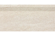 Rako DCVSE735 QUARZIT dlažba-schodovka Béžová 29,8x59,8x1cm matná reliéf,rekt,mraz,R9,1.tr