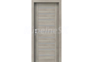 PORTA Doors SET Rámové dvere KONCEPT A9, sklo Matné, 3D fólia Agát Strieborný + zárubňa