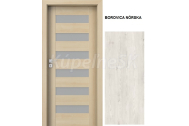 PORTA Doors SET Rámové dvere KONCEPT C6, sklo Matné, 3D fólia Borovica Nórska + zárubňa