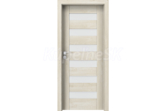 PORTA Doors SET Rámové dvere KONCEPT C6, sklo Matné, 3D fólia Dub Škandinávsky+zárubňa