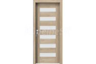 PORTA Doors SET Rámové dvere KONCEPT C6, sklo Matné, 3D fólia Dub Klasický + zárubňa